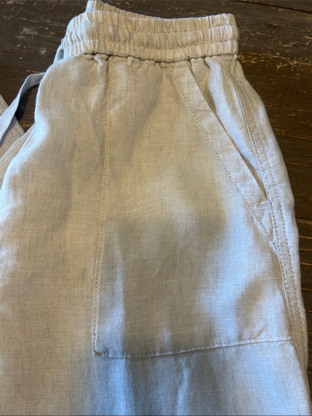 Banana Republic Drawstring 100% Linen Pants - Picture 2 of 11